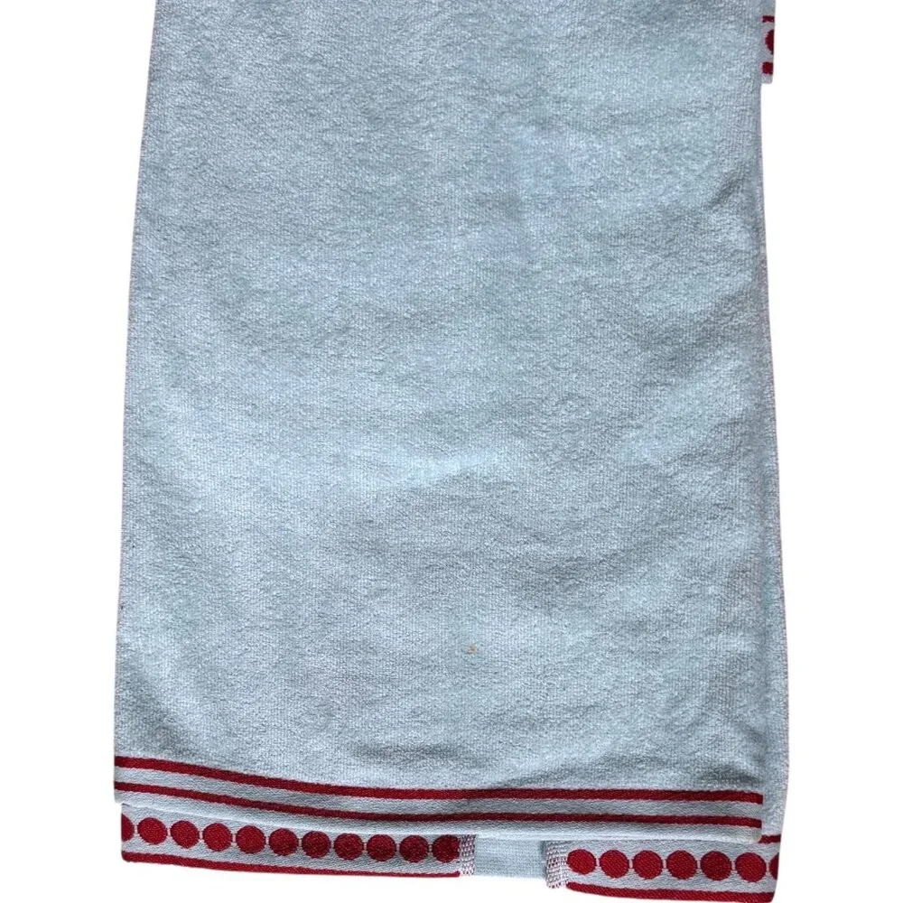 Vtg Martha Stewart 3-Piece Towel Set Holiday Train Embroidery 100% Cotton‎ KMart
